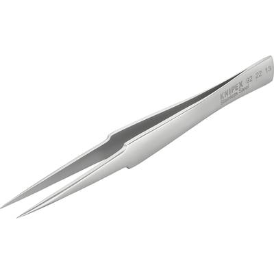 Strieborná nehrdzavejúca pinzeta s ostrými, špicatými koncami, na ktorej je vytlačené "KNIPEX Stainless Steel".