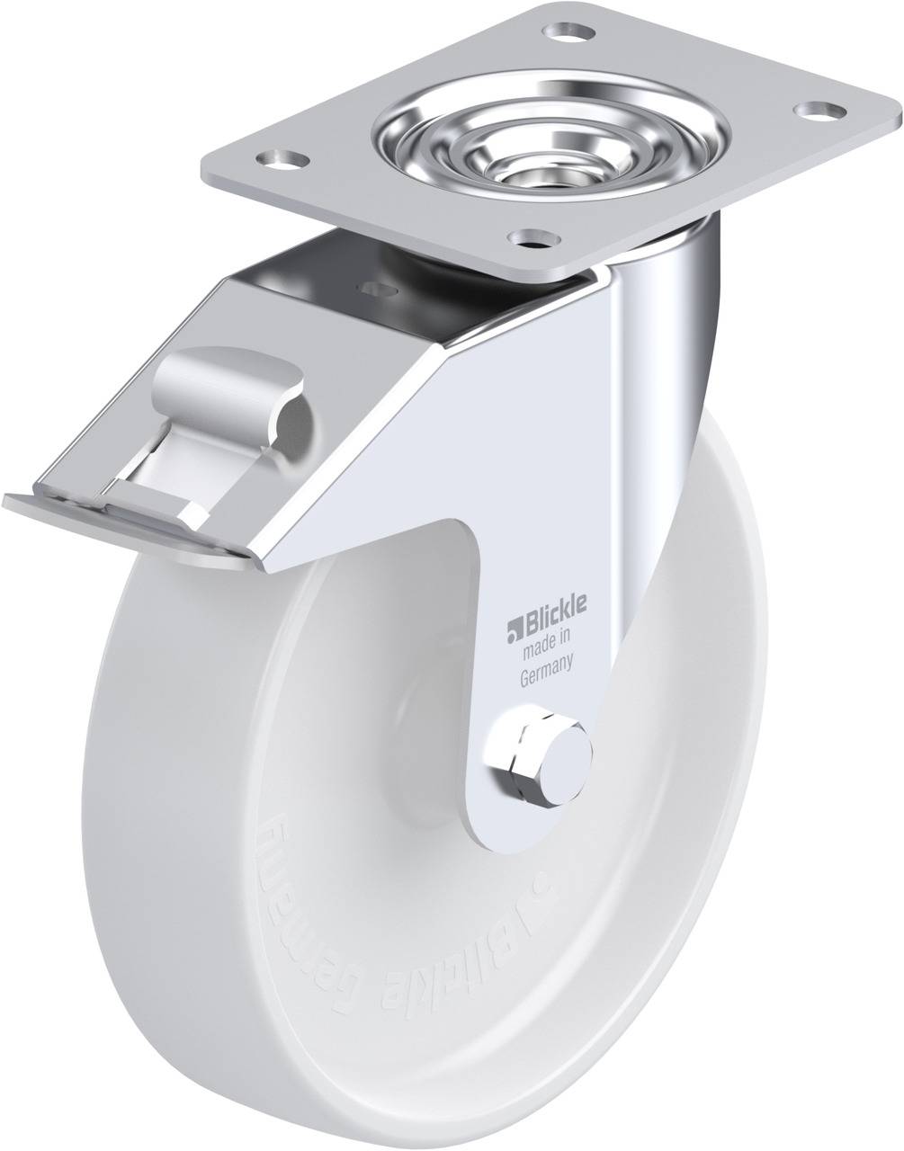 Blickle LE-PO 200G-FI Zwenkwiel met rem Wieldiameter: 200 mm Draagvermogen (max.): 300 kg 1 stuk(s) afbeelding