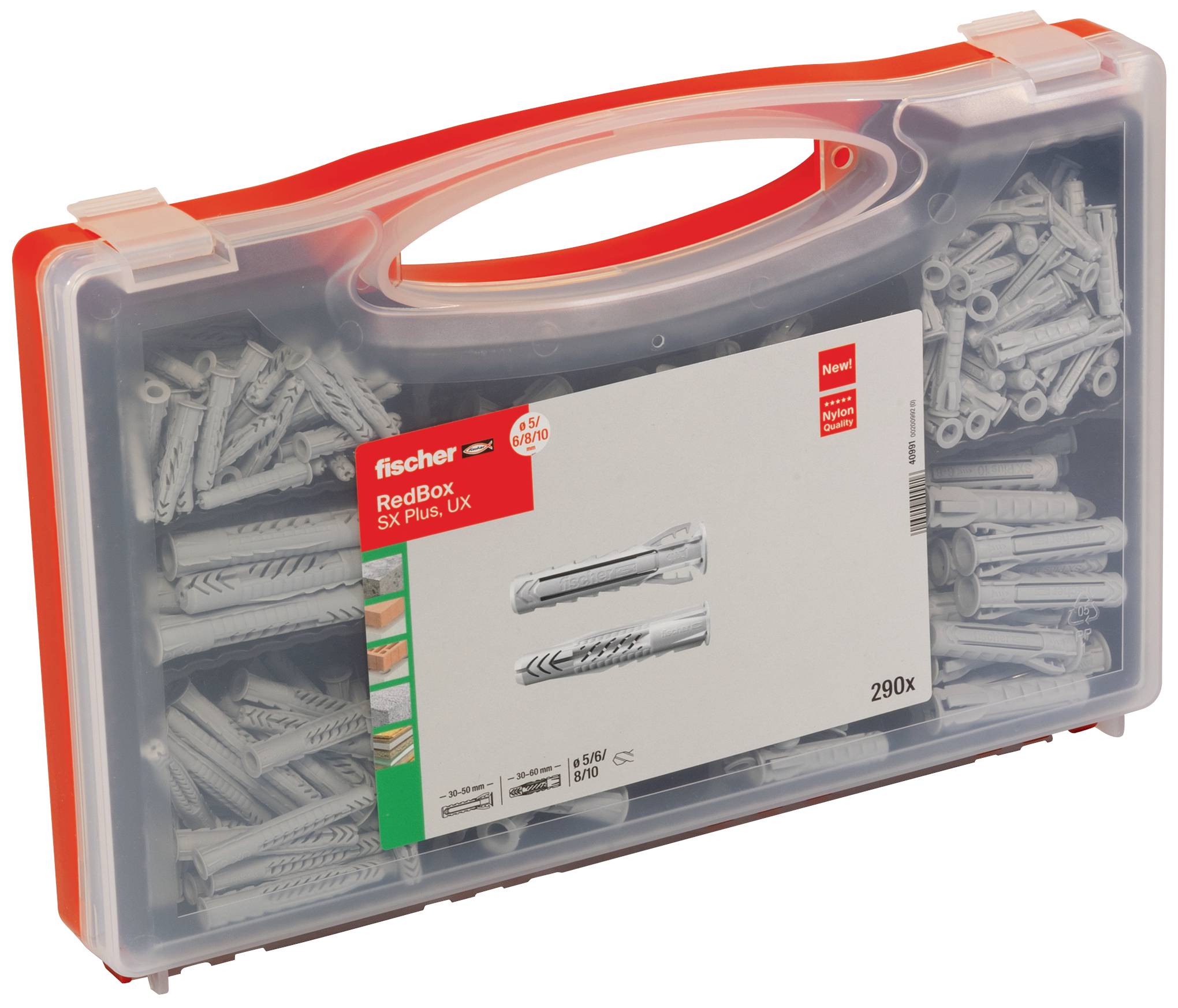 Fischer scatola tasselli SX/UX rosso Nylon 1 Set