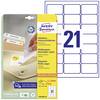 Avery-Zweckform L6023REV-25 etikety 63.5 x 38.1 mm papier biela 630 ks premiestniteľné univerzálne etikety atrament, laser, kópie
