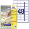 Avery-Zweckform L4736REV-100 45.7 x 21.2 mm papier biela 4800 ks premiestniteľné univerzálne etikety atrament, laser, kópie