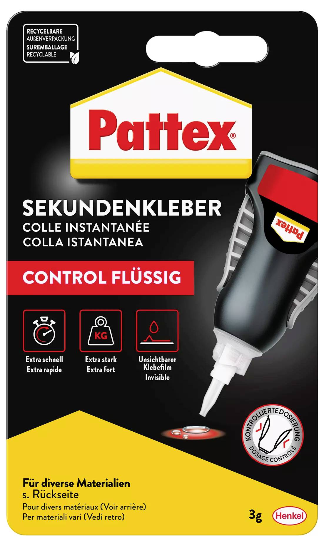 Pattex Classic Matic sekundové lepidlo PST2C 3 g-1