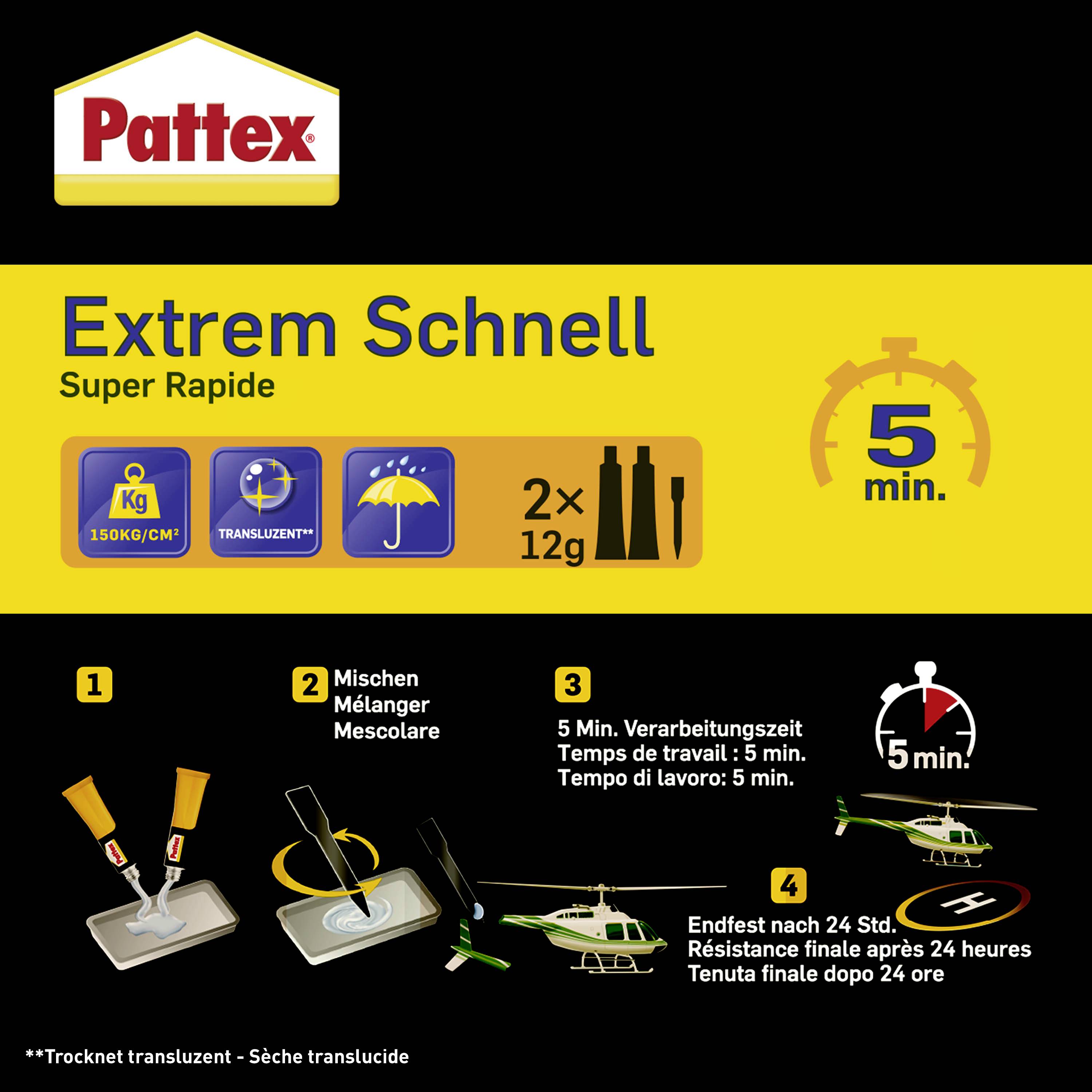 Pattex Kraft Mix Extrem Schnell dvojzložkové lepidlo PK6ST 24 g-7