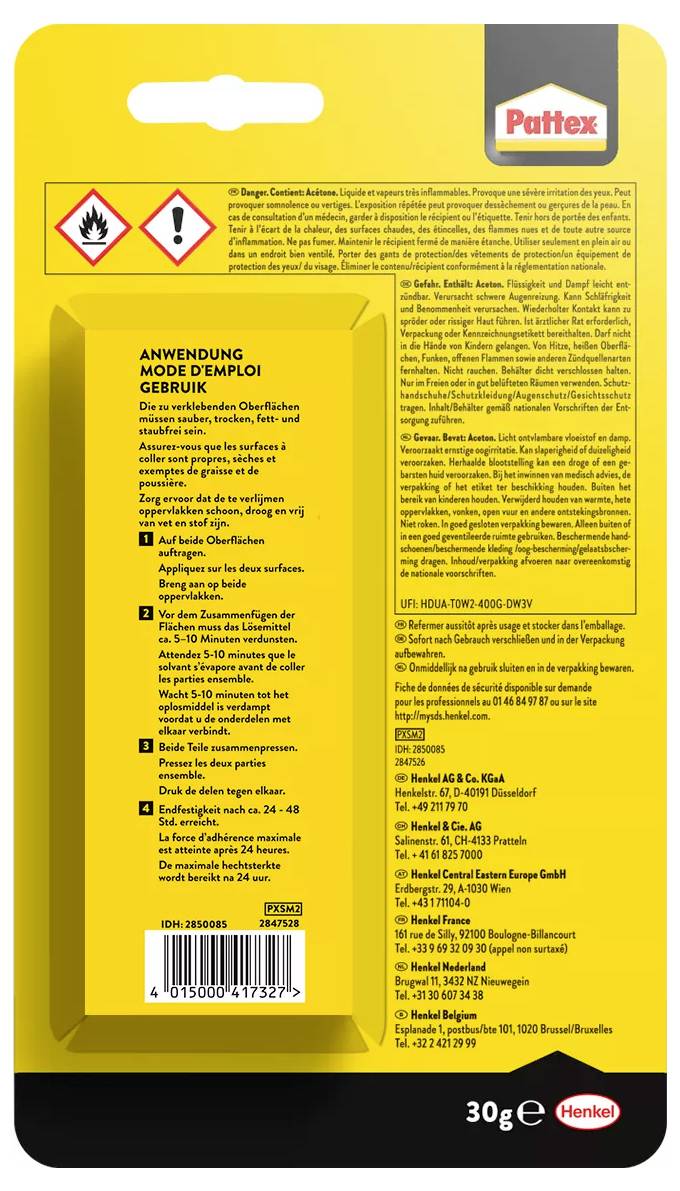 Pattex KUNSTSTOFF speciálne lepidlo PXSM2 priehľadná 30 g-1