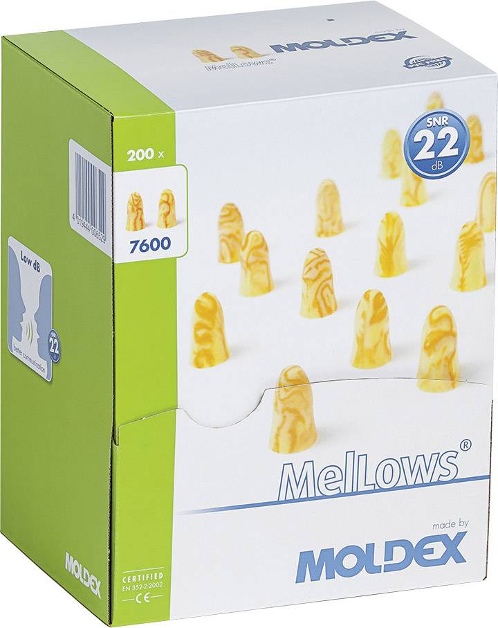 Moldex 760001 MelLows Hörselproppar 22 dB Engångs EN 352-2 200 par