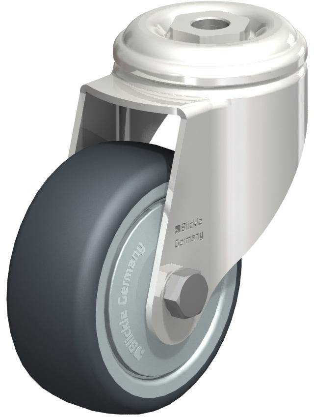 Blickle LKRXA-TPA 80KFD-11 (LKRXA-TPA 80KD-11-FK) Zwenkwiel Wieldiameter: 80 mm Draagvermogen (max.): 100 kg 1 stuk(s) afbeelding