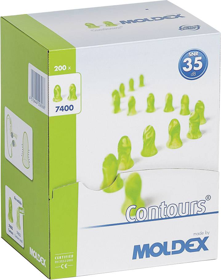 Moldex 740001 Contours Hörselproppar 35 dB Engångs 200 par