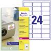 Avery-Zweckform L6141-20 63.5 x 33.9 mm prehľad produktov fólie biela 480 ks trvalé etikety lepiace laser, kópie