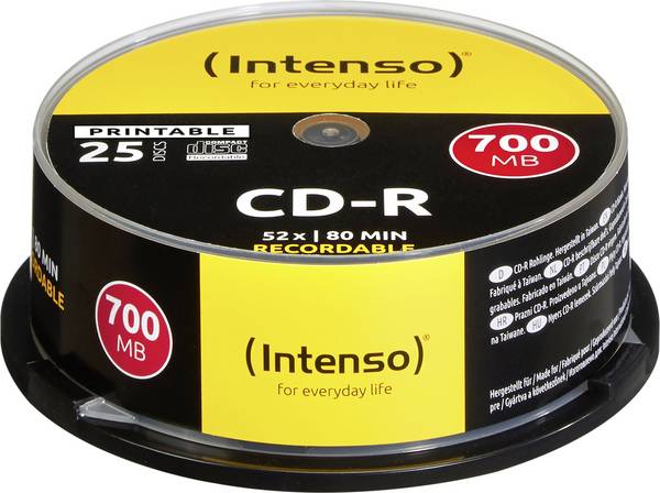 Intenso 1801124 CD-R 80 700 MB 25 ks vreteno možnosť potlače