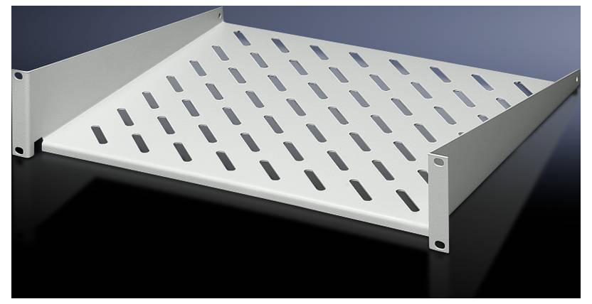 Rittal 7119.400 19 pollici Ripiano porta apparecchi per armadio rack 2 U Installazione fissa Adatto per profondità armadio: da 450 mm Grigio