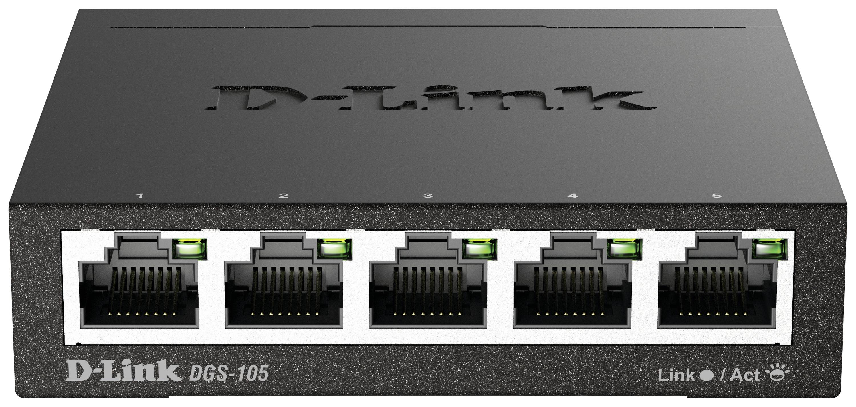 D-Link DGS-105 Netwerk switch 5 poorten 1 GBit/s afbeelding