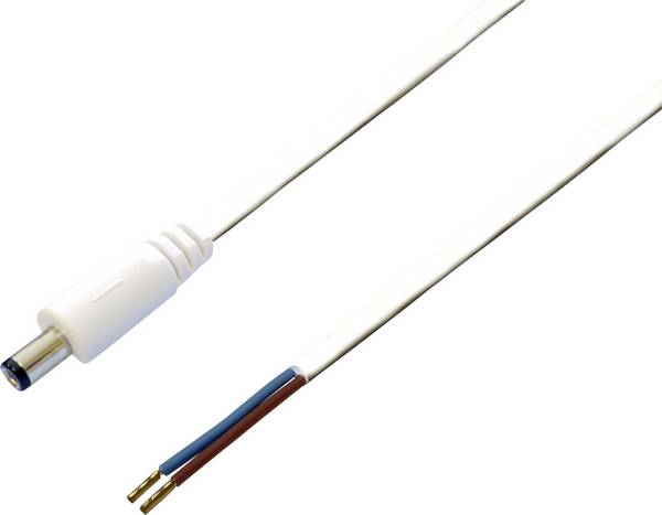 BKL Electronic 072090 nízkonapäťový pripojovací kábel nízkonapäťová zástrčka - kábel, otvorený koniec 5.5 mm 2.1 mm   2.00 m 1 ks