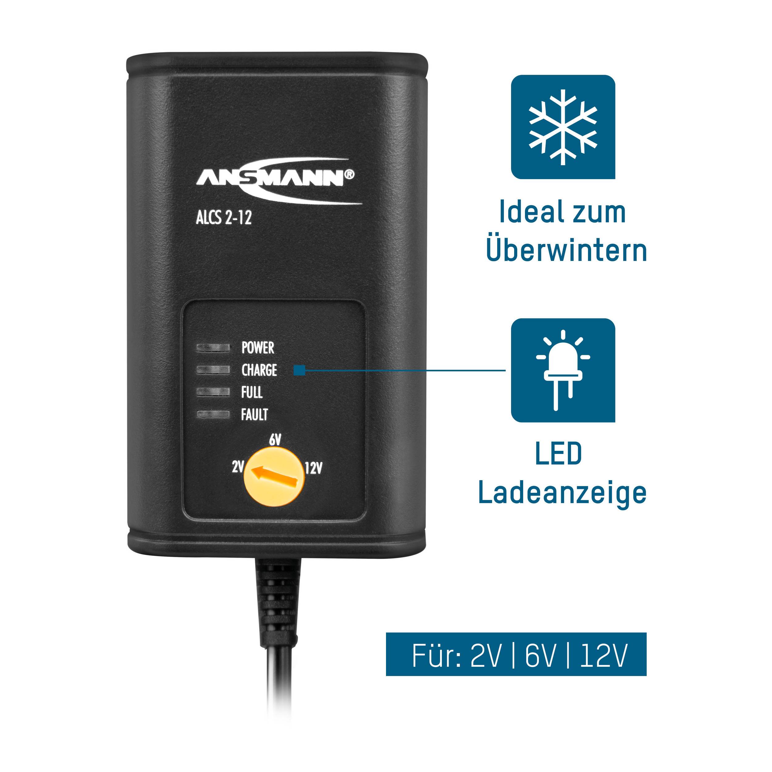 Ansmann ALCS2-12 0.4 1001-0015 nabíjací konektor, 6 V, 2 V, 12 V, 0.4 A-2