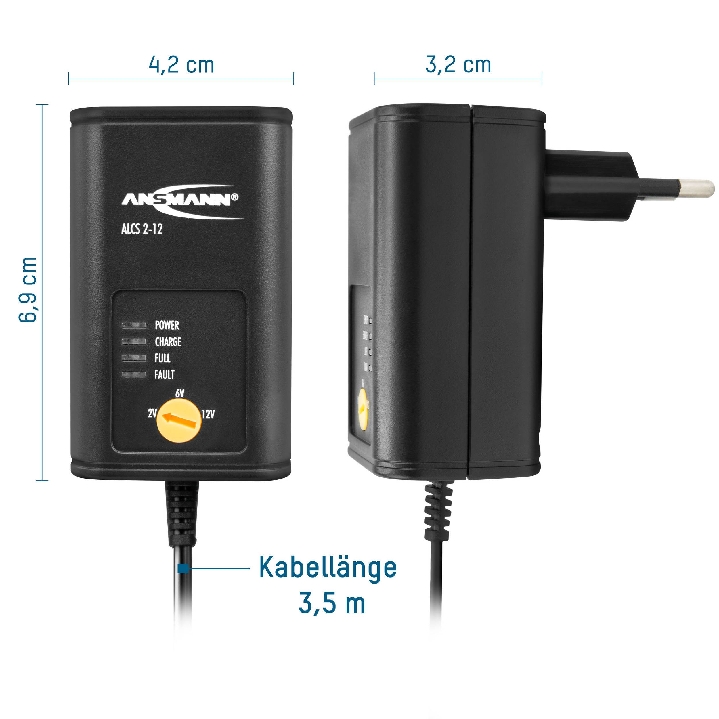 Ansmann ALCS2-12 0.4 1001-0015 nabíjací konektor, 6 V, 2 V, 12 V, 0.4 A-3