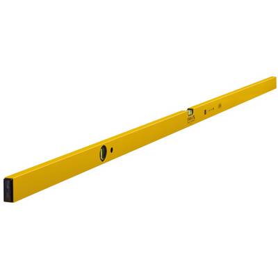 Žltá vodováha s libelou v strede, určená na meranie horizontálnych rovín. Ideálna pre presné vyrovnávanie.