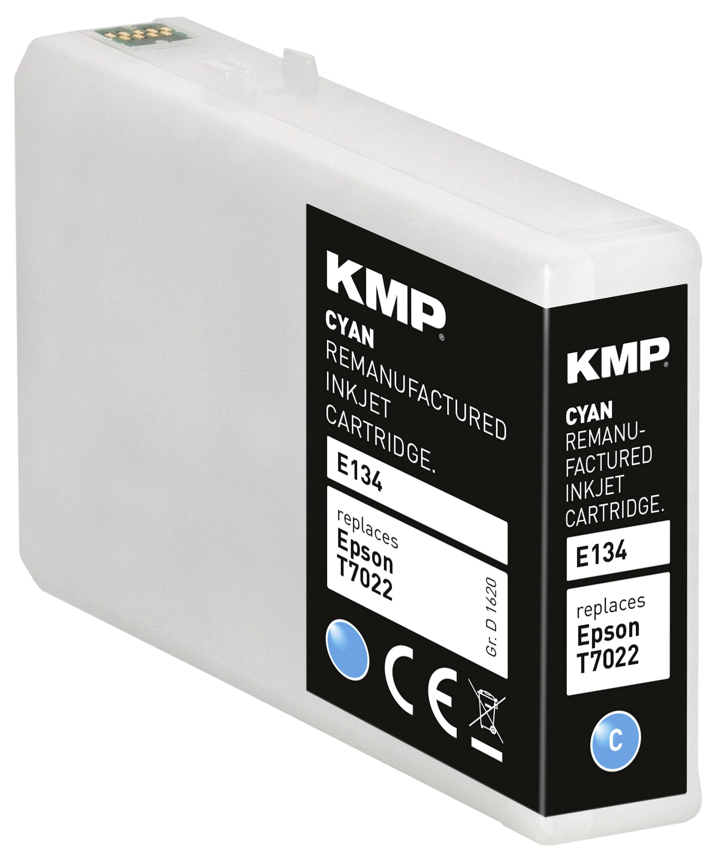 KMP Ink náhradný Epson T7022 kompatibilná zelenomodrá E134 1620,4003-2