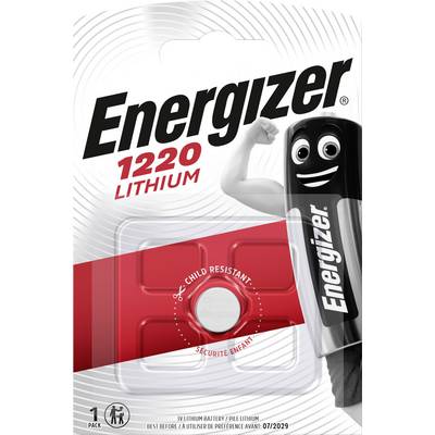 Energizer 1220 lítiová batéria, 3V, odolná proti deťom, najlepšie použiteľná do 07/2029.