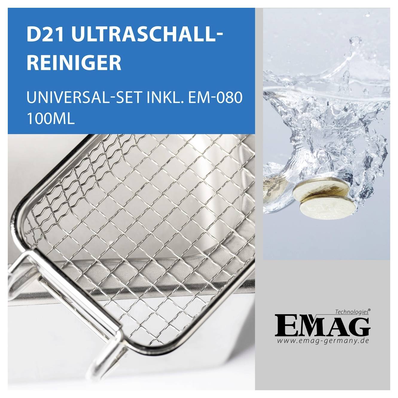 Ultrazvuková čistička EMAG Emmi-D21, 2 l, 80 W-4