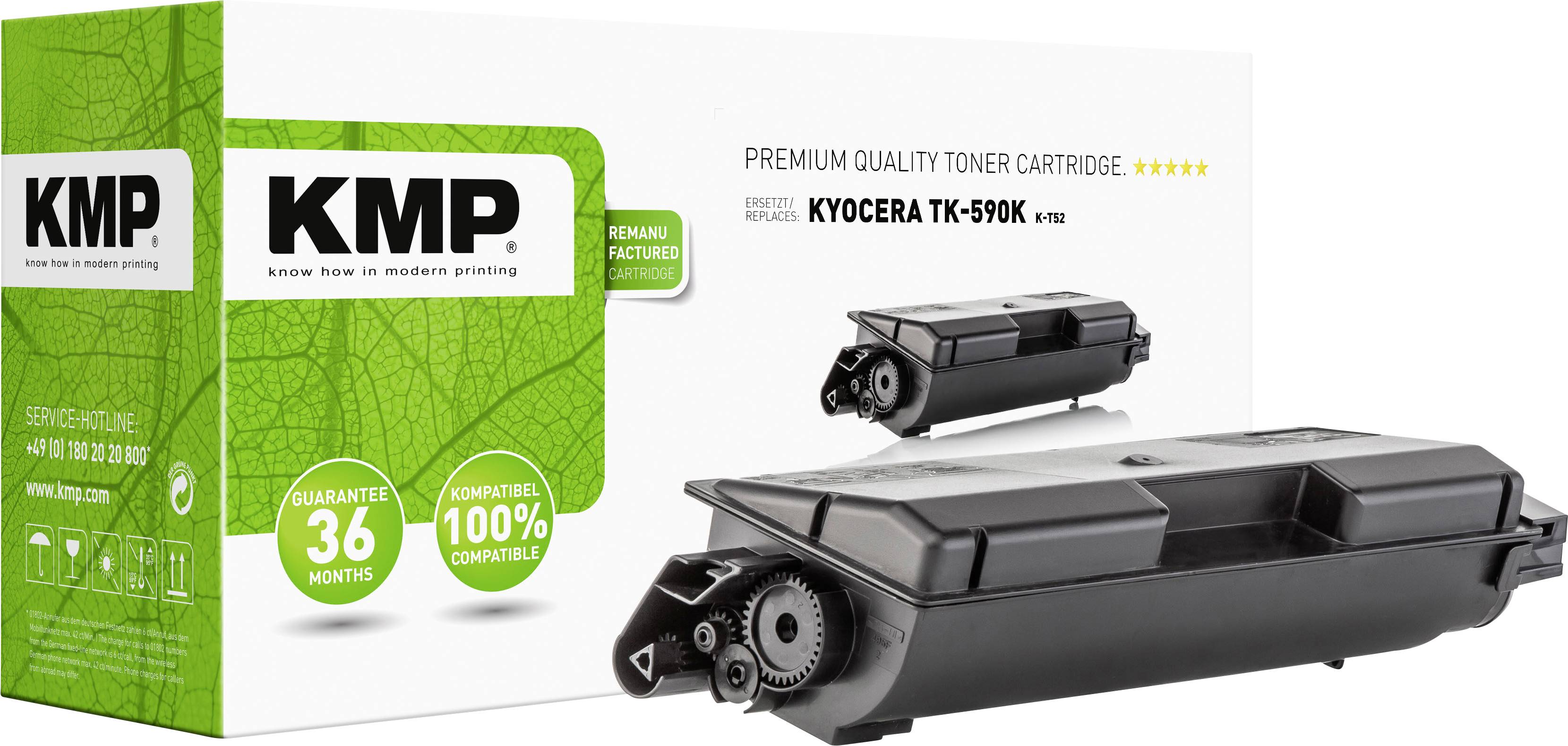 KMP Tonere erstatter Kyocera TK-590K Kompatibel Sort 7000 Sider K-T52 2893,0000