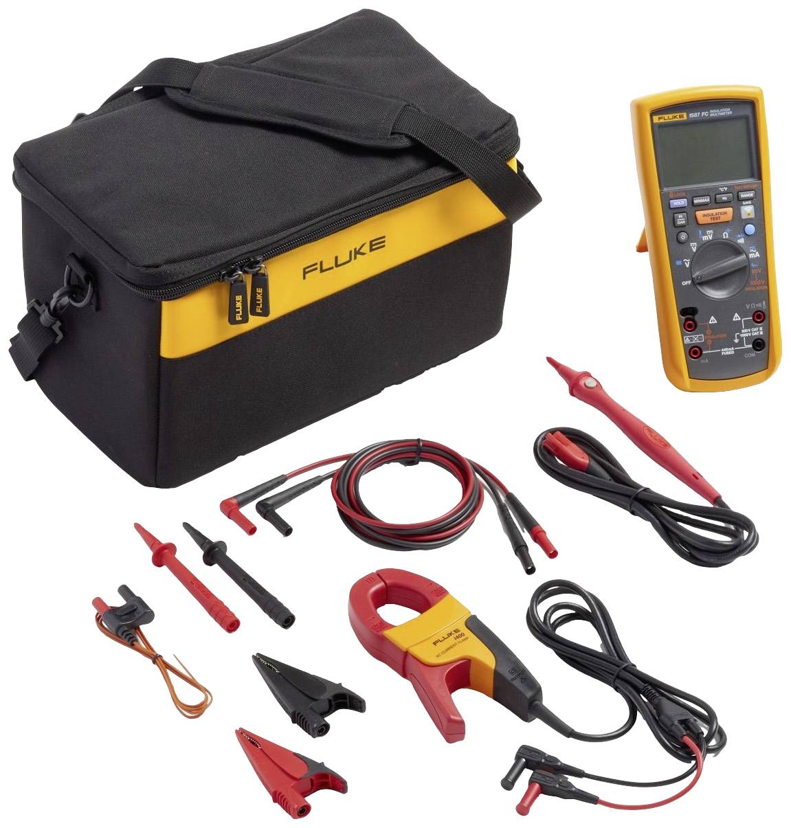 Fluke 1587/I400 FC Misuratore di isolamento 50 V, 100 V, 250 V, 500 V, 1000 V 2 GΩ