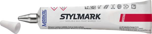 Markal Stylmark Original 96652 popisovač v tube biela 3 mm N/A
