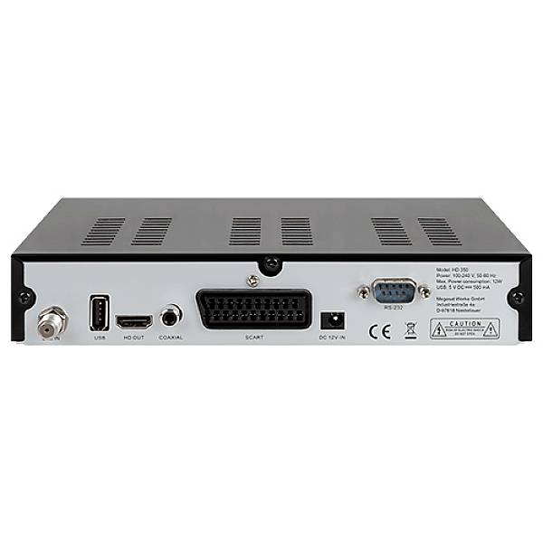 MegaSat HD 350 HD satelitný prijímač prenos cez jediný kábel, predný USB slot Počet tunerov: 1-1