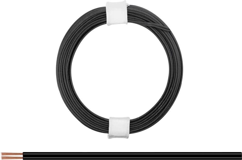 Donau Elektronik 114-11 Cavo per cablaggi 2 x 0.08 mm² Nero 5 m