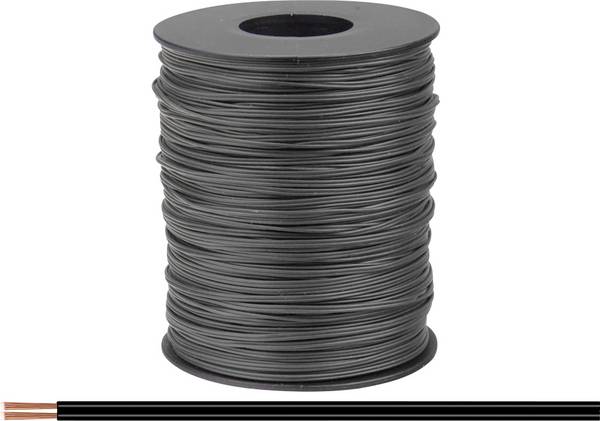 Donau Elektronik 114-11-100 opletenie / lanko 2 x 0.08 mm² čierna 100 m
