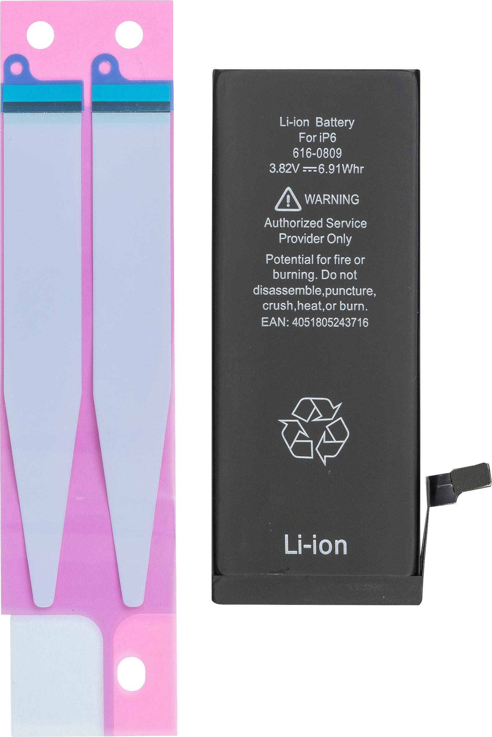 WECELL  Batterie pour t&eacute;l&eacute;phone portable Apple iPhone 6 1810 mAh 