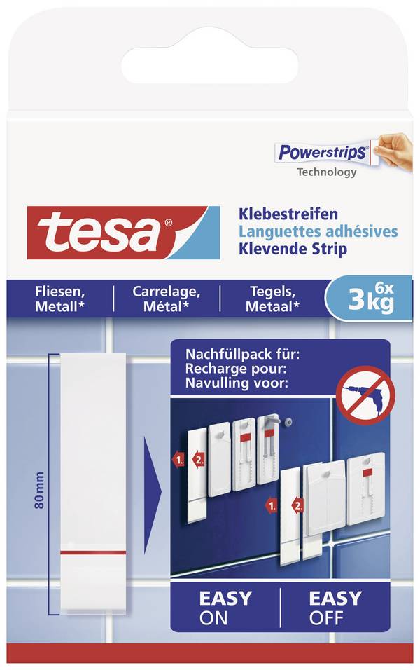 tesa 77761 lepiace pásky tesa®  biela Množstvo: 6 ks