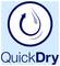 Logo s nápisom „QuickDry" a symbolom šípky v tvare kvapky, ktorý naznačuje rýchle sušenie.