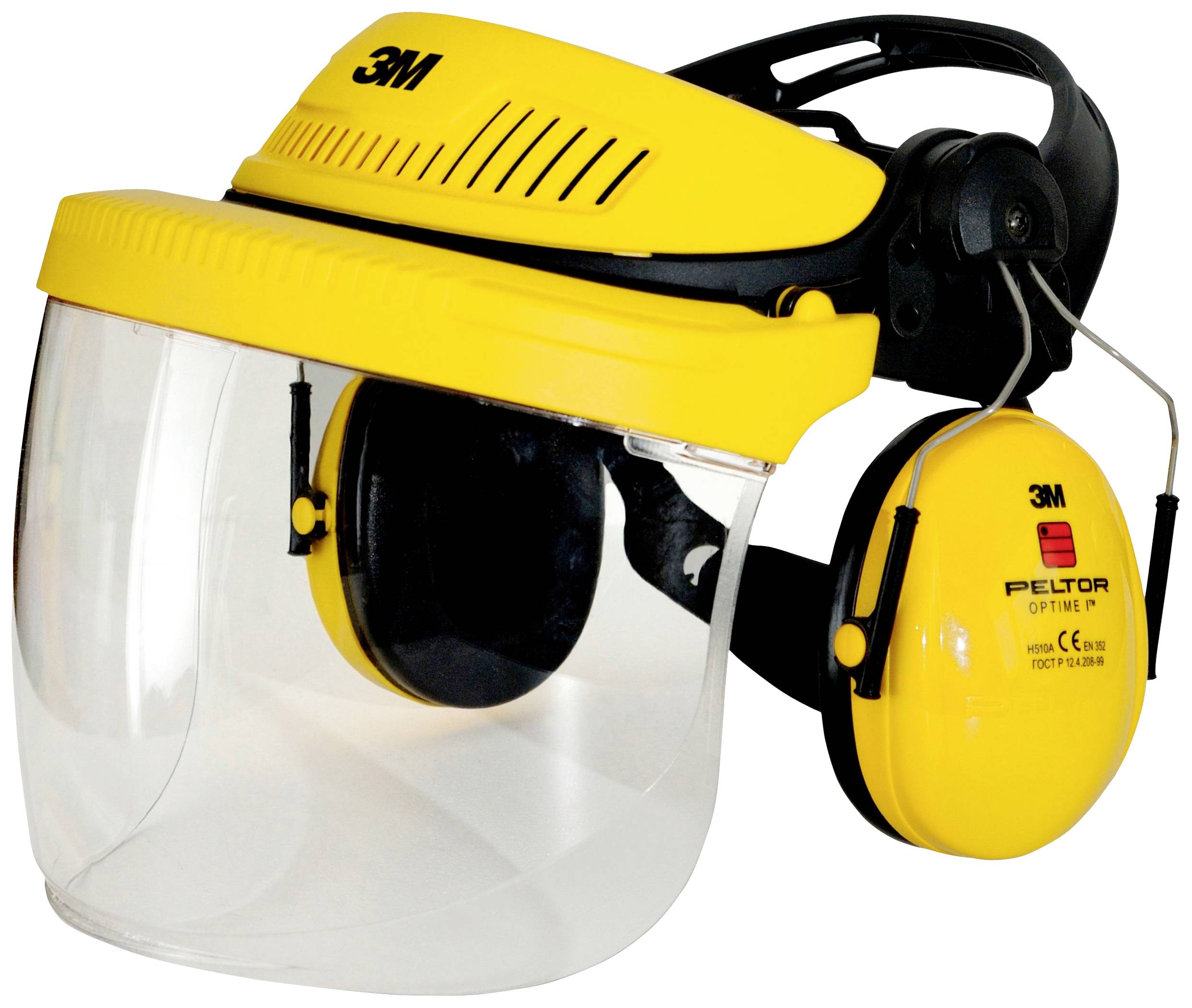 3M G500 5V5F1H51GU Protezione viso EN 352, EN 1731 Giallo