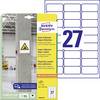 Avery-Zweckform L7874-20 63.5 x 29.6 mm papier biela 540 ks trvalé, silné etikety lepiace 20 listov A4