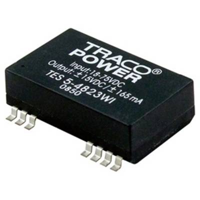 Schwarzer Traco Power menič napätia, model TES 5-4823WI, so striebornými prípojkami. Vstupný rozsah 18-75VDC, výstup ±15VDC.