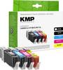 KMP Ink náhradný Canon CLI-571BK XL, CLI-571C XL, CLI-571M XL, CLI-571Y BL kompatibilná kombinované balenie foto čierna, zelenomodrá, purpurová, žltá C107XV 1568,0050