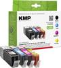 KMP Ink náhradný Canon PGI-570PGBK XL, CLI-571C XL, CLI-571M XL, CLI-571Y XL kompatibilná kombinované balenie čierna, zelenomodrá, purpurová, žltá C107PIXV 1567,0050