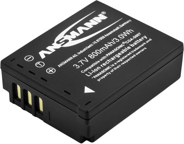 Ansmann A-Pan CGA S007 akumulátor do kamery Náhrada za orig. akumulátor CGA-S007E, CGA-S007 3.7 V 800 mAh