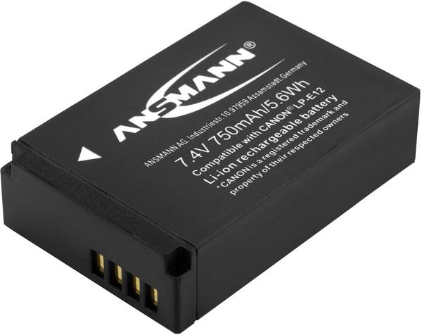 Ansmann A-Can LP-E12 akumulátor do kamery Náhrada za orig. akumulátor LP-E12 7.4 V 750 mAh