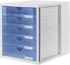 HAN Systembox 1450-64 box so zásuvkami sivá DIN A4 Počet zásuviek: 5