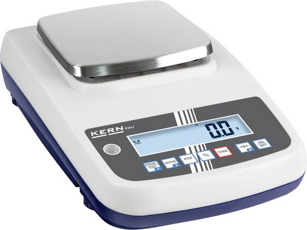 Kern EWJ 6000-1M presná váha  Max. váživosť 6 kg Rozlíšenie 0.1 g cez napájací zdroj do zásuvky viacfarebná