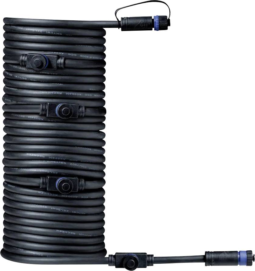 Paulmann - Plug & Shine Outdoor 10m Cables with 5 Outputs in Black