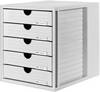 HAN Systembox 1450-11 box so zásuvkami svetlo sivá DIN A4, DIN C4 Počet zásuviek: 5