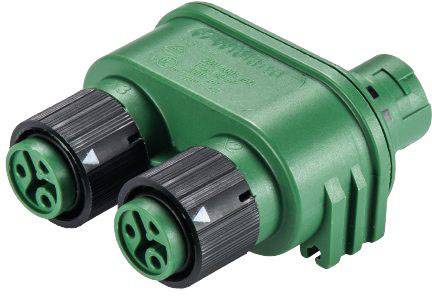 Wieland Electric 46.030.1255.7 Distributore Tot poli: 2 + PE Serie (connettore circolare): RST® MINI 1 pz.