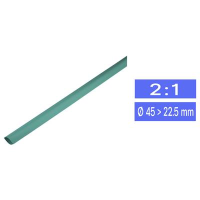 TRU COMPONENTS 1225427 zmršťovacia bužírka bez lepidla zelená 46.50 mm 22.50 mm Pomer zmrštenia:2:1 metrový tovar-0