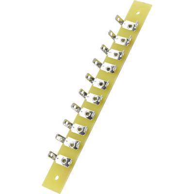 TRU COMPONENTS spájkovacia lišta jednoradová Počet pólov 10 epoxid (d x š x v) 100 x 10 x 1.6 mm 1 ks-0