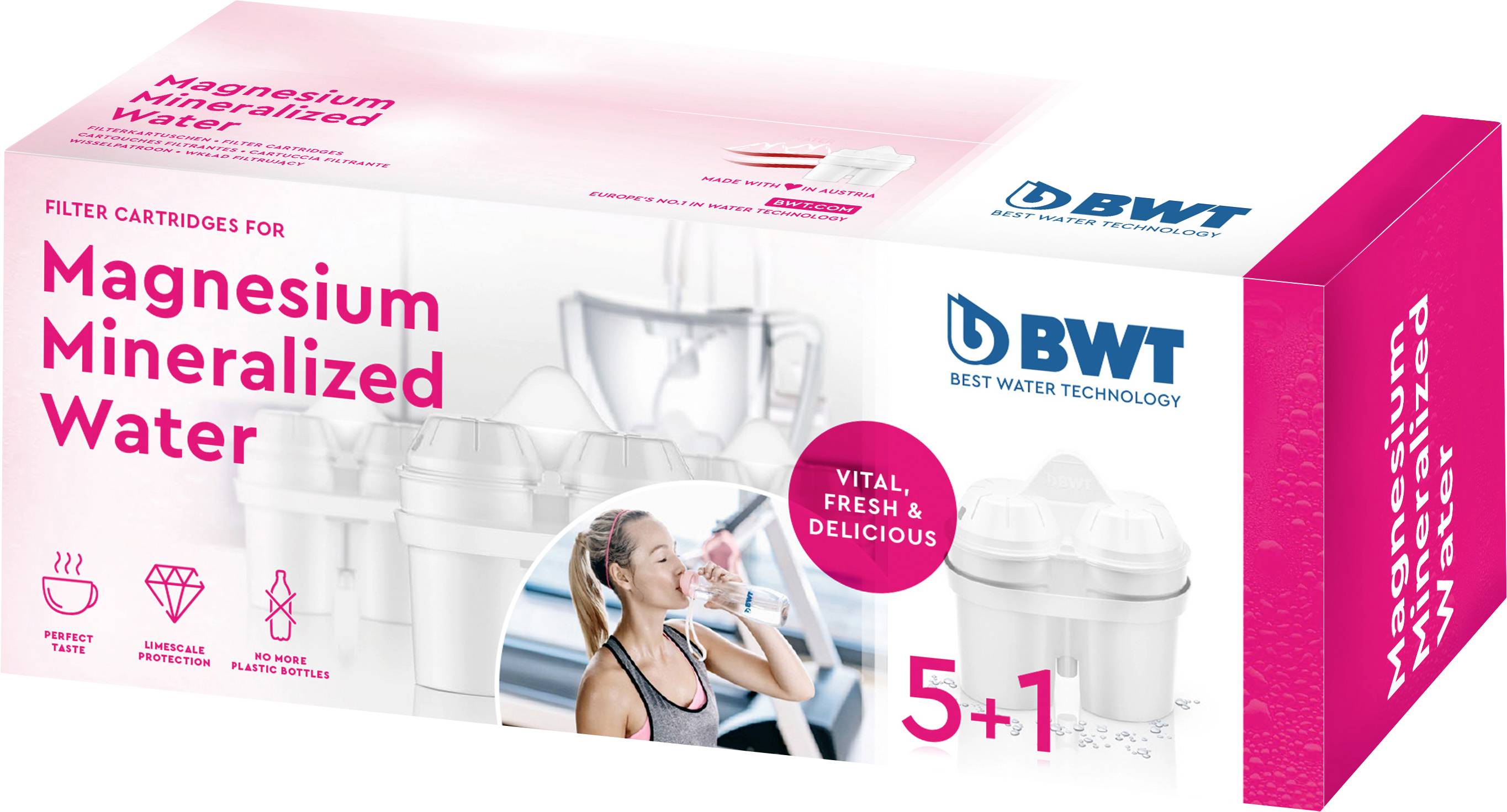 BWT Gourmet Edition Mg2+ (longlife), 5 + 1 Pack 0814135 Cartuccia filtro Bianco