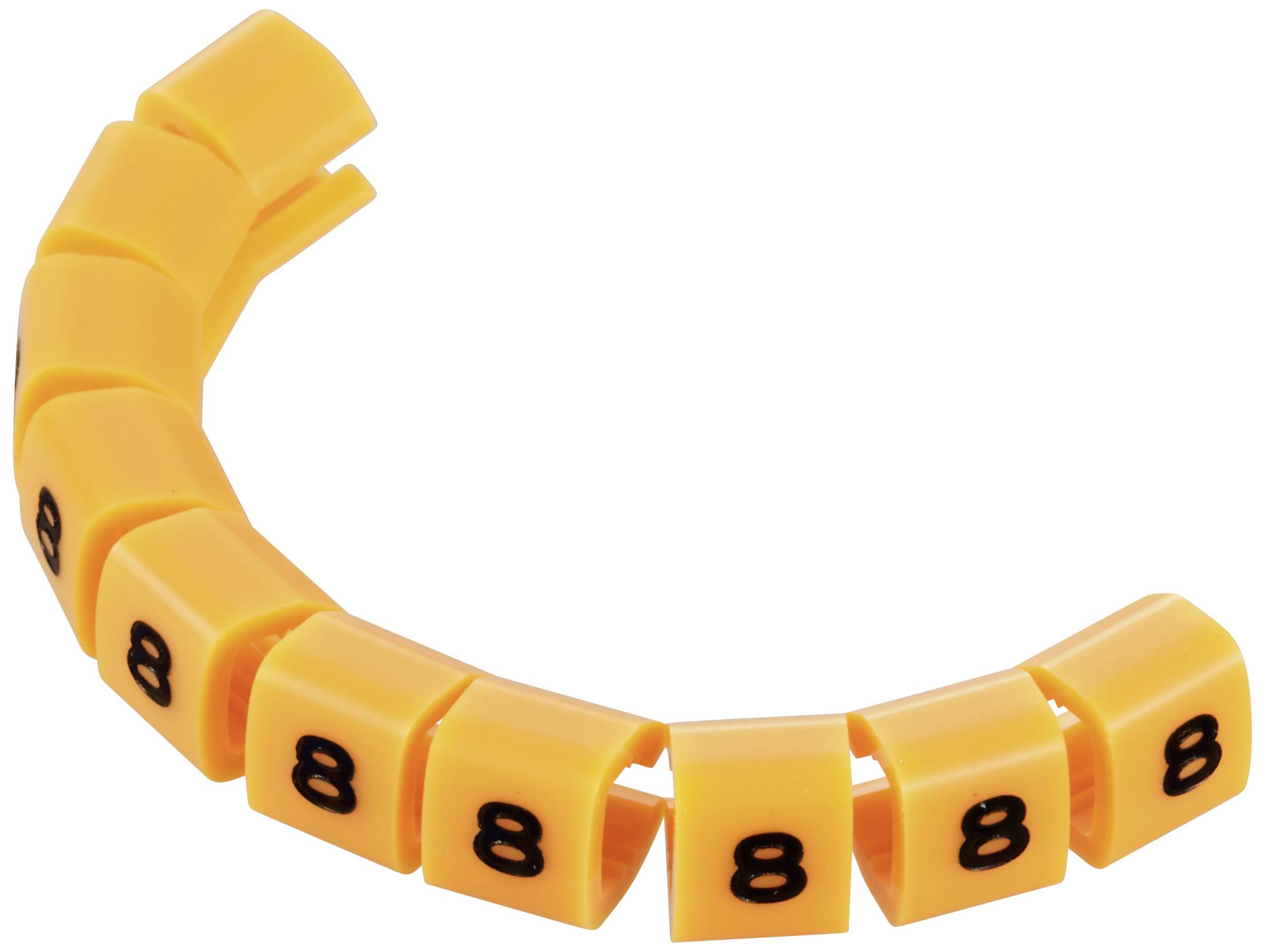 TRU COMPONENTS TC-MB1/8203 Clip segnafili Legenda (segnacavi) 8 Intervallo diametro esterno 3 fino a 3.60 mm