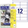Avery-Zweckform 6123 97.3 x 42.3 mm papier biela 120 ks trvalé univerzálne etikety atrament, laser, kópie