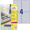 Avery-Zweckform L6134-20 105 x 148 mm prehľad produktov fólie strieborná 80 ks trvalé typové štítky laser, kópie