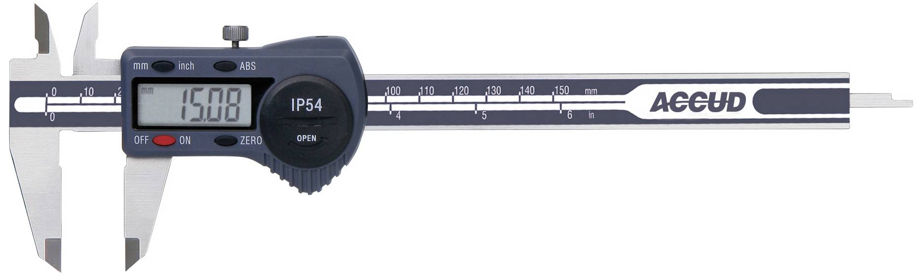 Accud 1601071 Digitale schuifmaat 150 mm IP54 afbeelding